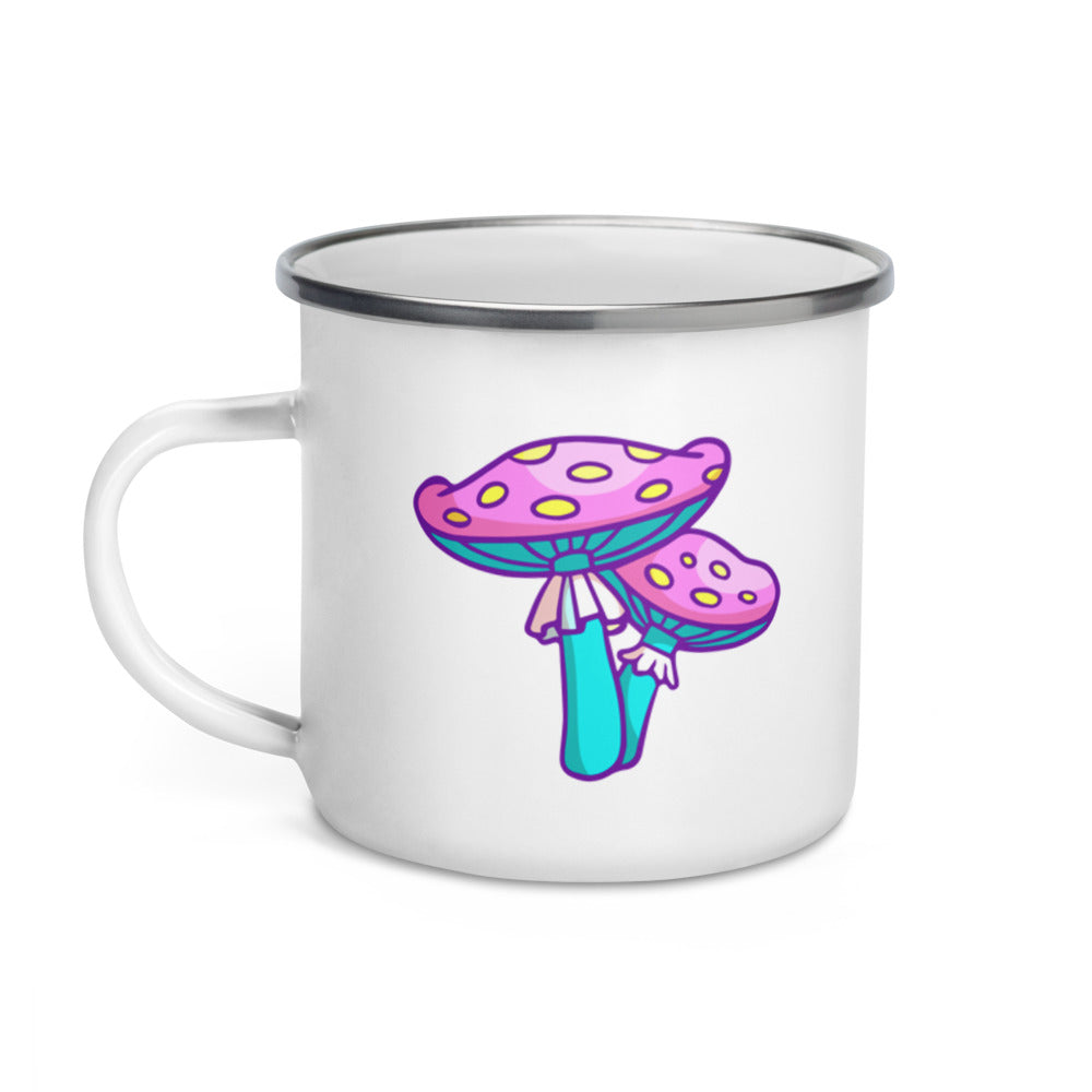Colorful Magic Mushroom Enamel Camping Mug - Mind Gone