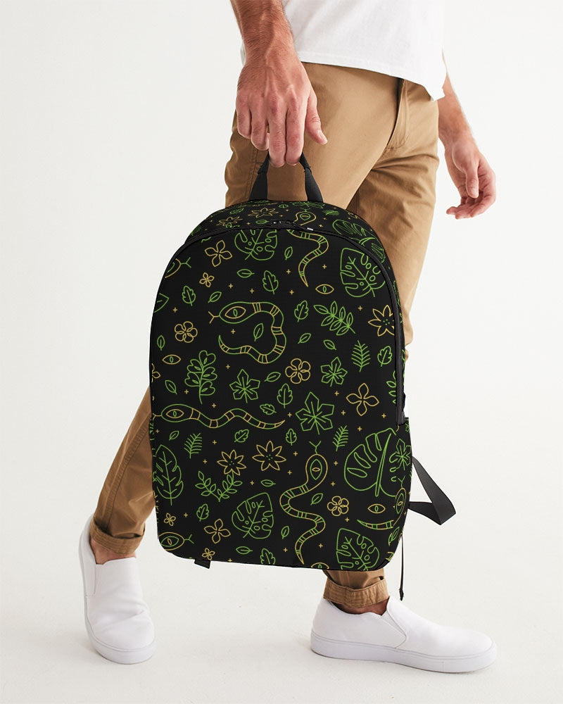 Tropical Jungle Snakes Leaves Large Backpack