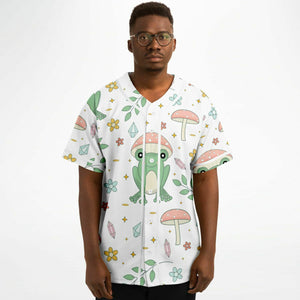 Boho Mushroom Froggy Baseball Jersey