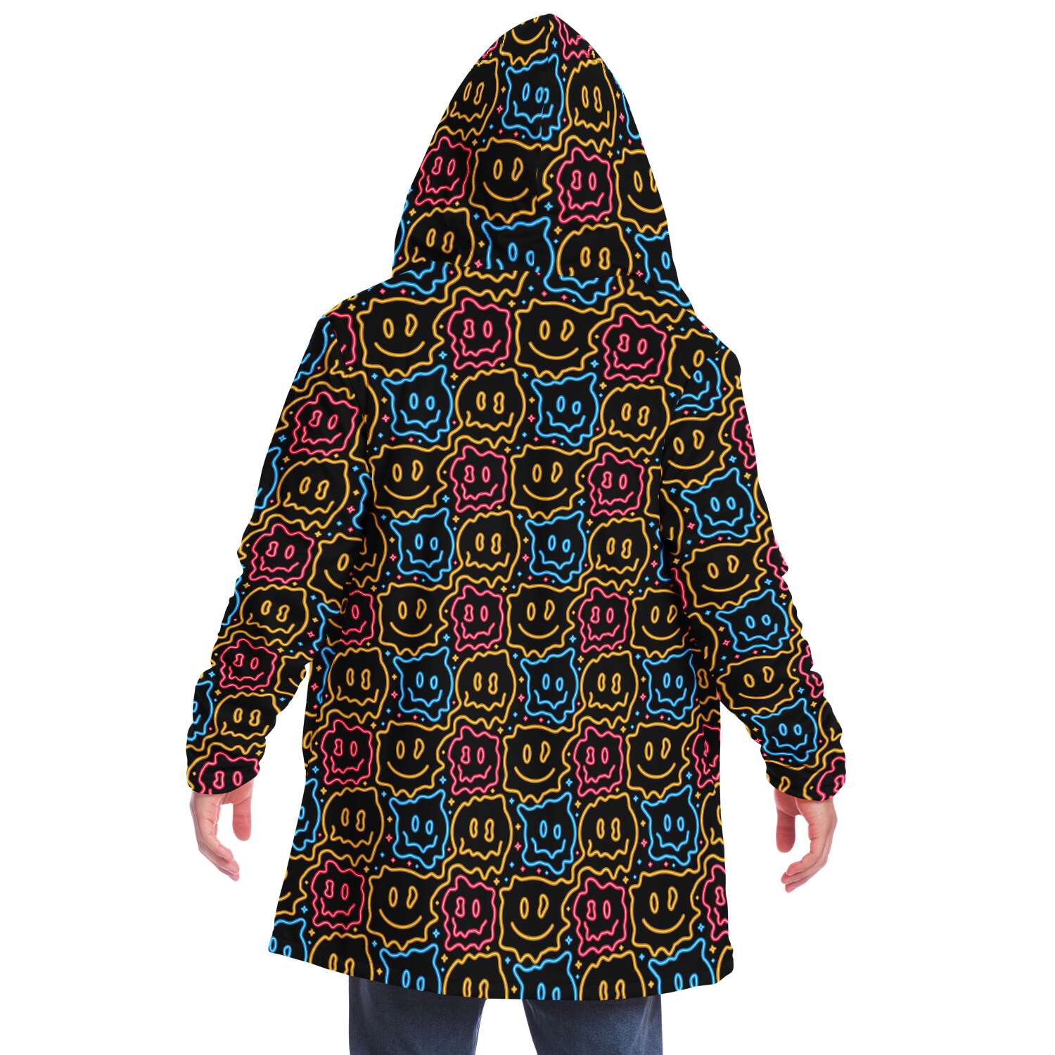 Drippy Smiley Faces Rave Cloak