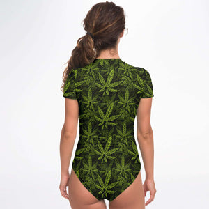 Cannabis Weed Short Sleeve Bodysuit