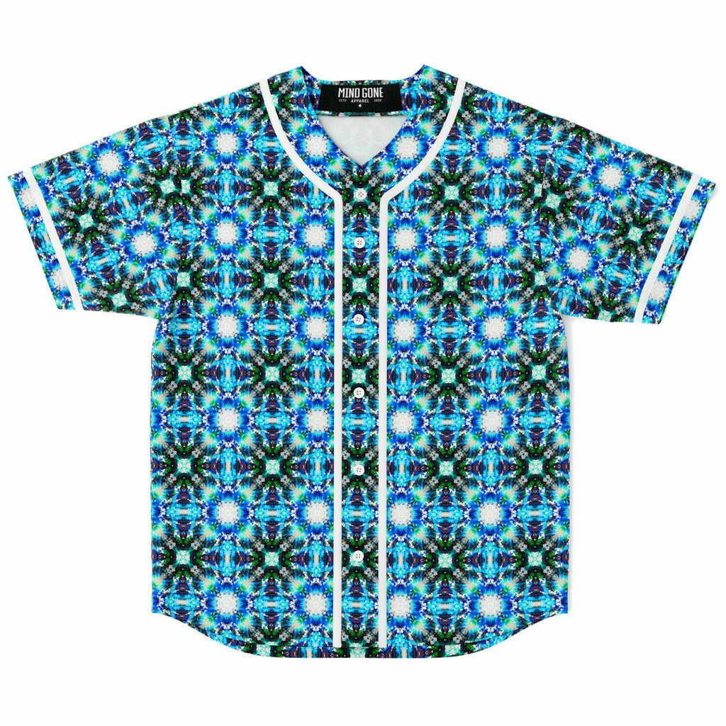 Psychedelic Blue Fractal Rave Jersey