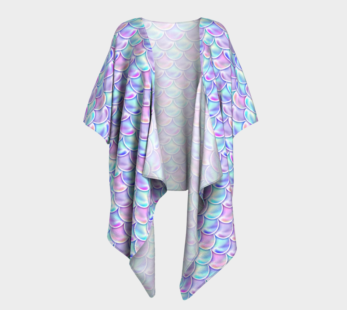 Holographic Mermaid Scales Kimono Robe - Mind Gone