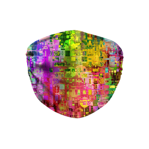Colorful Pixel Glitch Face Mask - Mind Gone