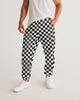 Checkered Black White Men's Track Pants