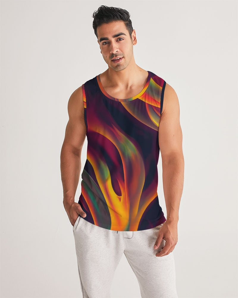 Trippy Fire Flow Men's Sports Tank