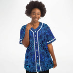 Blue Psychedelic Trance Baseball Jersey