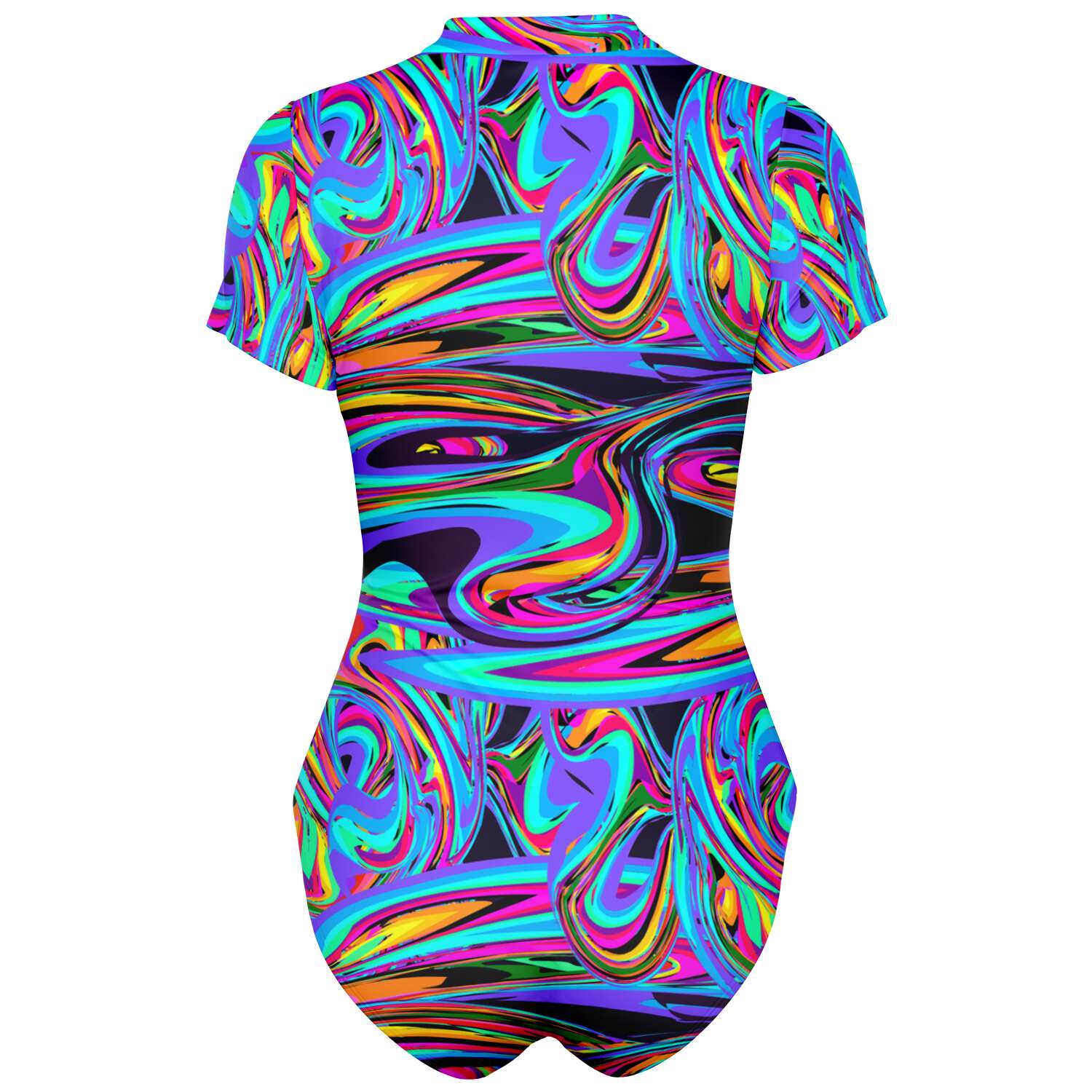 Crazy Electro Trip Short Sleeve Bodysuit