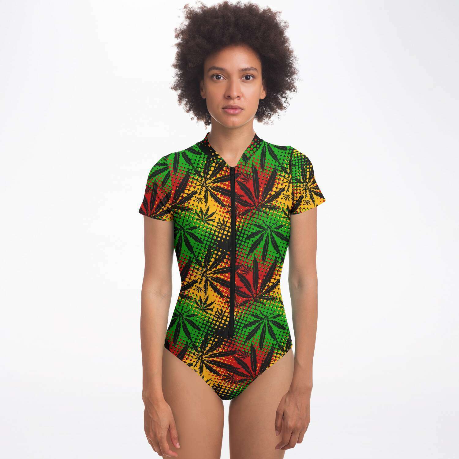 Rastafari Weed Short Sleeve Bodysuit