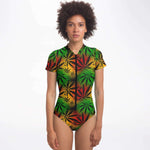 Rastafari Weed Short Sleeve Bodysuit