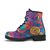 Hippie Trippy 70s Funky Swirls Leather Boots - Mind Gone
