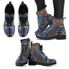 Blue & Gold Bohemian Leather Boots - Mind Gone