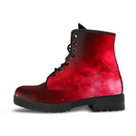 Red Space Cosmos Leather Boots - Mind Gone