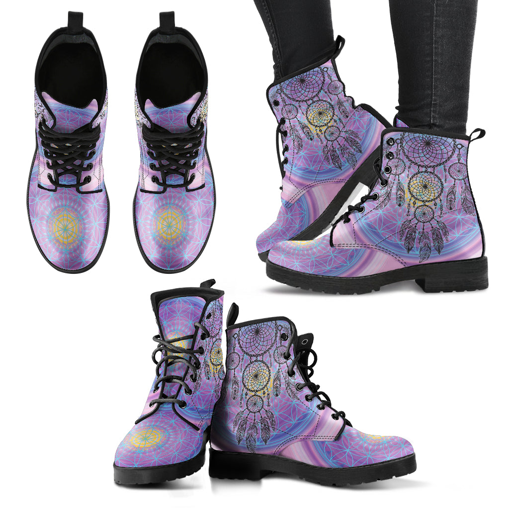 Mandala Dreamcatcher Leather Boots