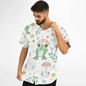 Boho Mushroom Froggy Baseball Jersey