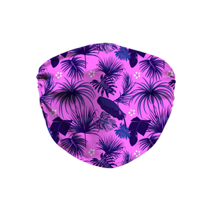 Tropical Plants Face Mask - Trendy Purple - Mind Gone
