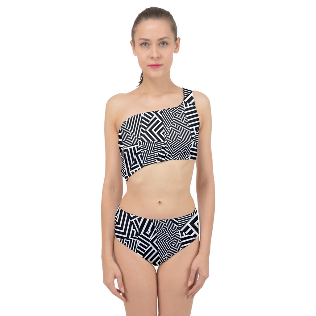 Crazy Dazzle Trip Spliced Up Two Piece Swimsuit