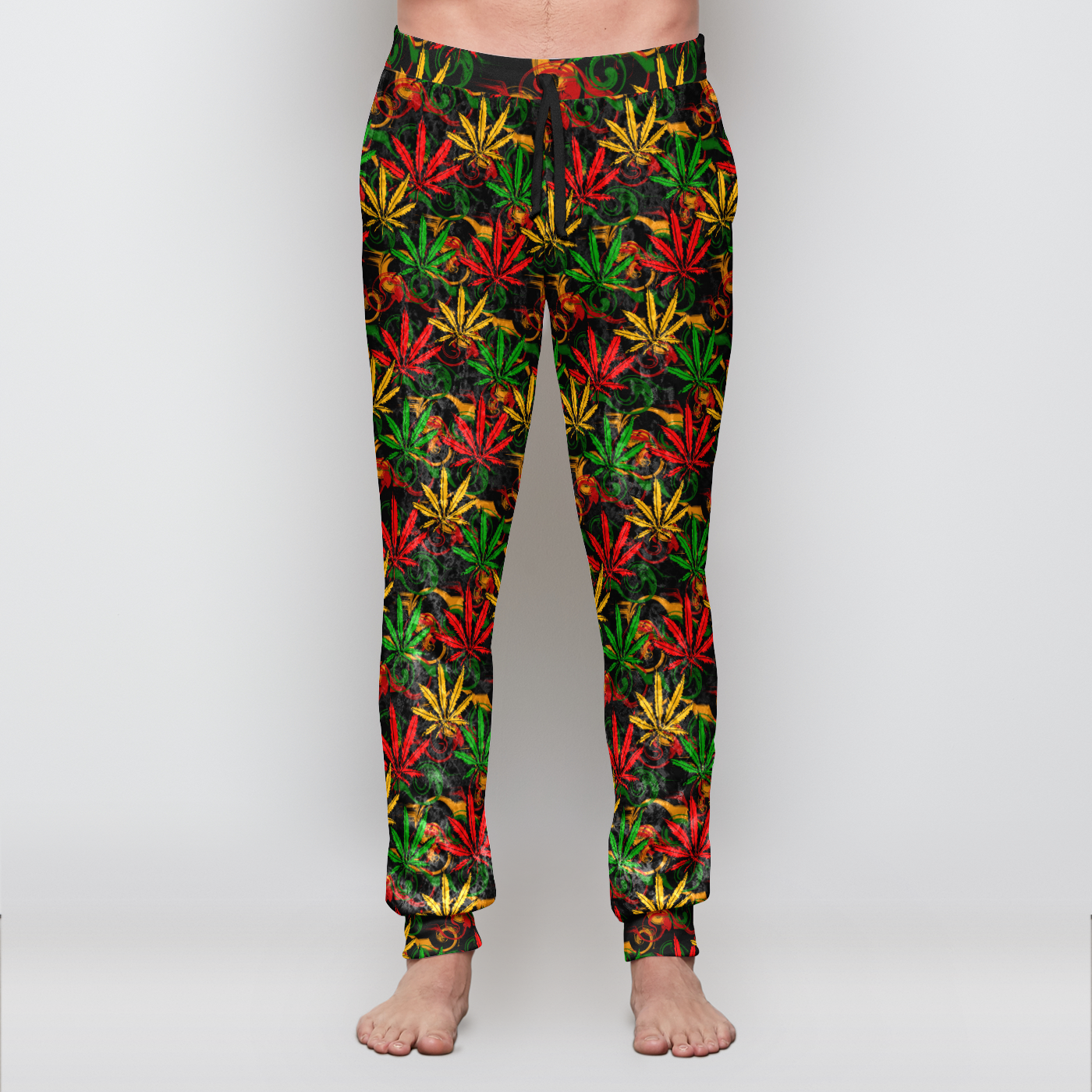 Rasta Ganja Jamaican Men's Velvet Joggers