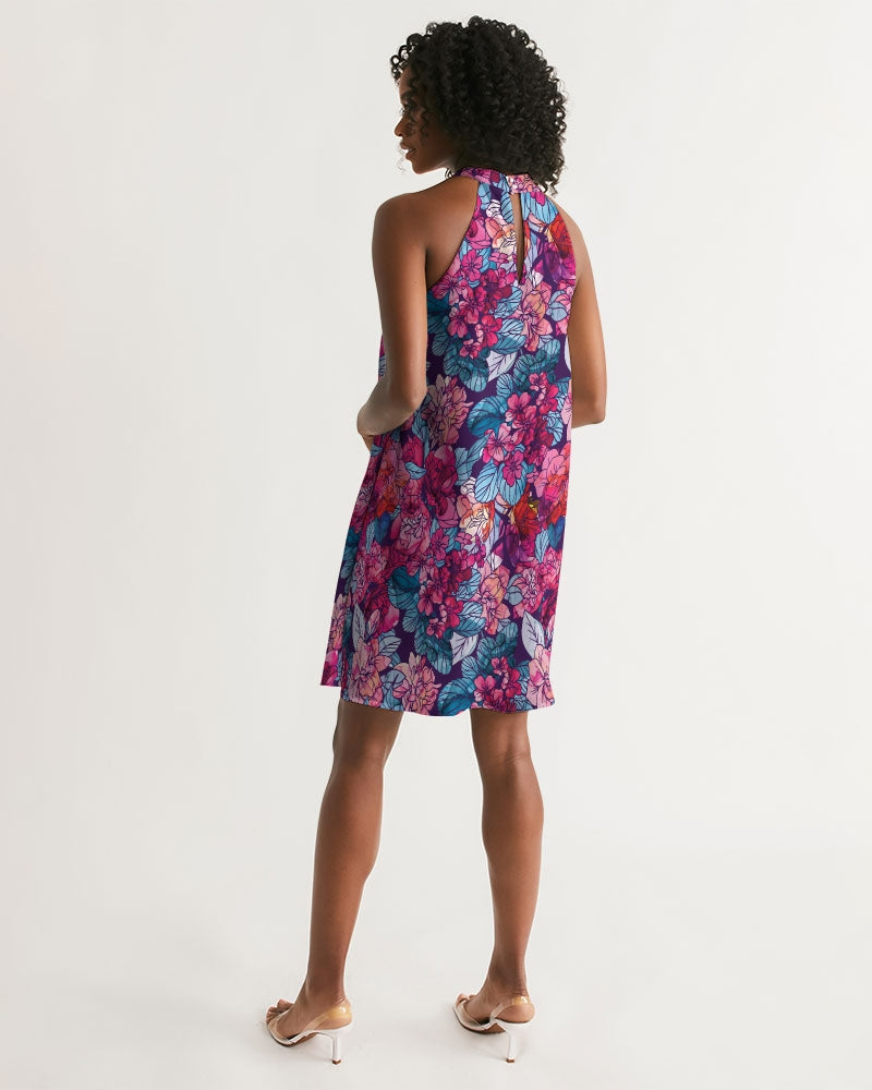 Floral Spirit Women's Halter Dress