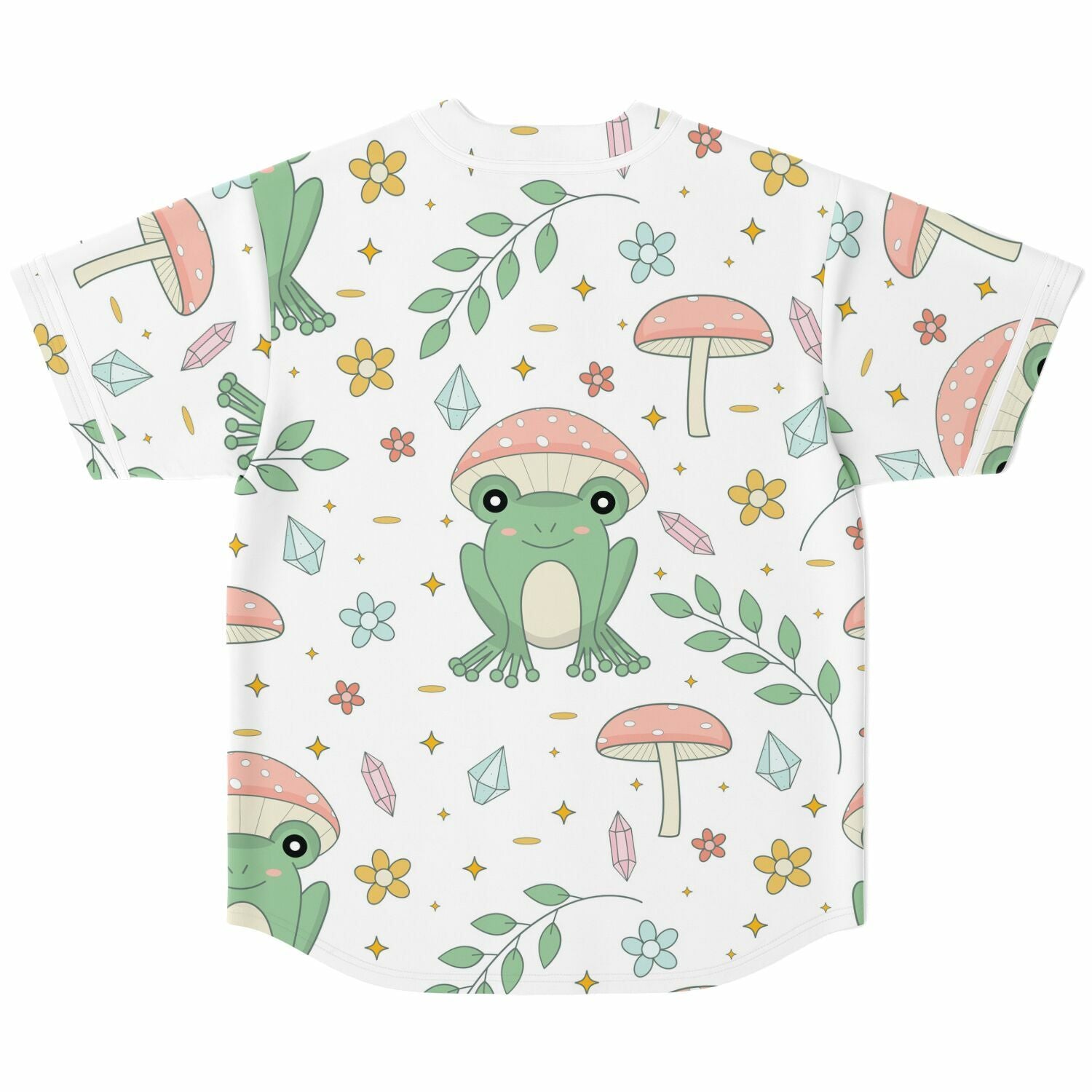 Boho Mushroom Froggy Baseball Jersey