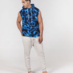 Electric Blue Lightning Men's Premium Heavyweight Sleeveless Hoodie