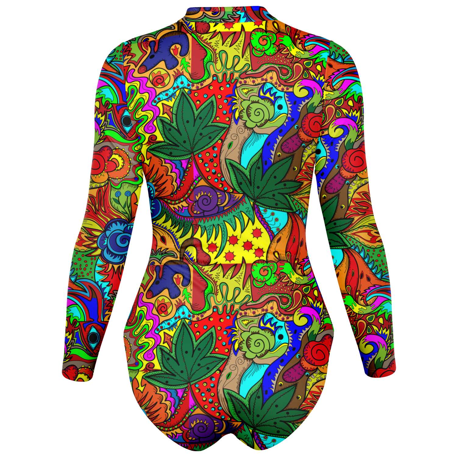 Stoner Art Psychedelic Long Sleeve Bodysuit