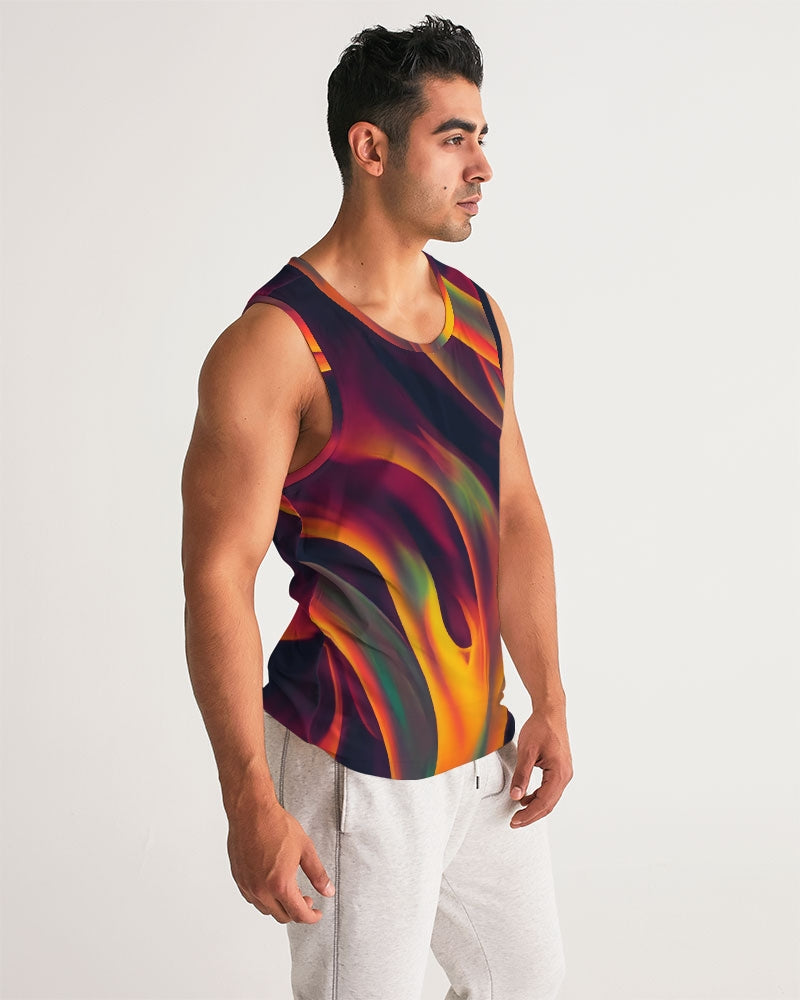 Trippy Fire Flow Men's Sports Tank