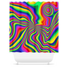 Neon Pour Rainbow Swirl Shower Curtain