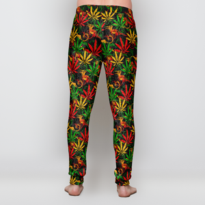 Rasta Ganja Jamaican Men's Velvet Joggers