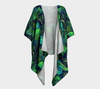 Tropical Palm Leaves Monstera Draped Kimono