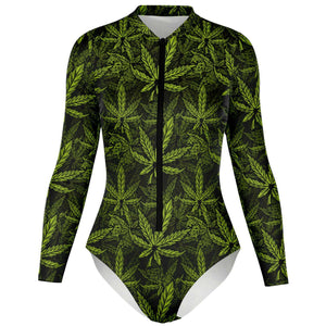 Cannabis Weed Full Sleeve Bodysuit