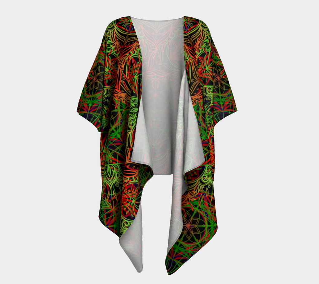 Sacred Anahata Mandala Draped Kimono