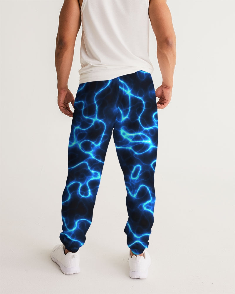 Electric Blue Lightning Men's Track Pants