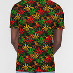 Rasta Ganja Men's Slim Fit Short Sleeve Polo