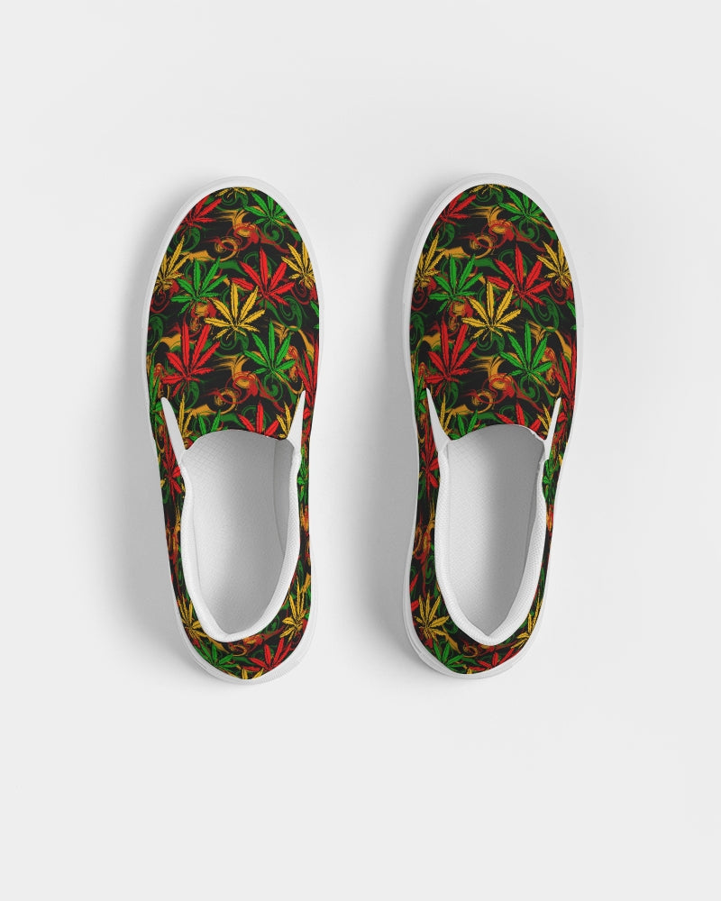 Rasta Ganja Women's Slip-On Canvas Shoe