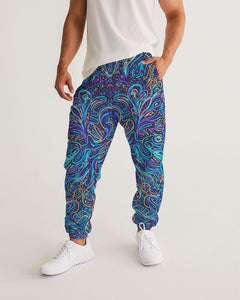 Psychedelic Blue Love Men's Track Pants