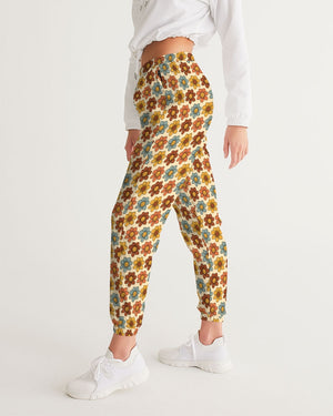 Retro Colorful Smiling Flowers Women's Track Pants