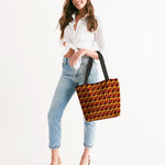 70s Retro Vibe Canvas Zip Tote