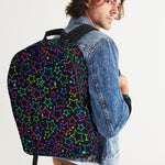 Bright Neon Stars Large Backpack