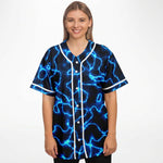 Electric Blue Lightning Festival Rave Jersery