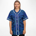 Blue Psychedelic Trance Baseball Jersey