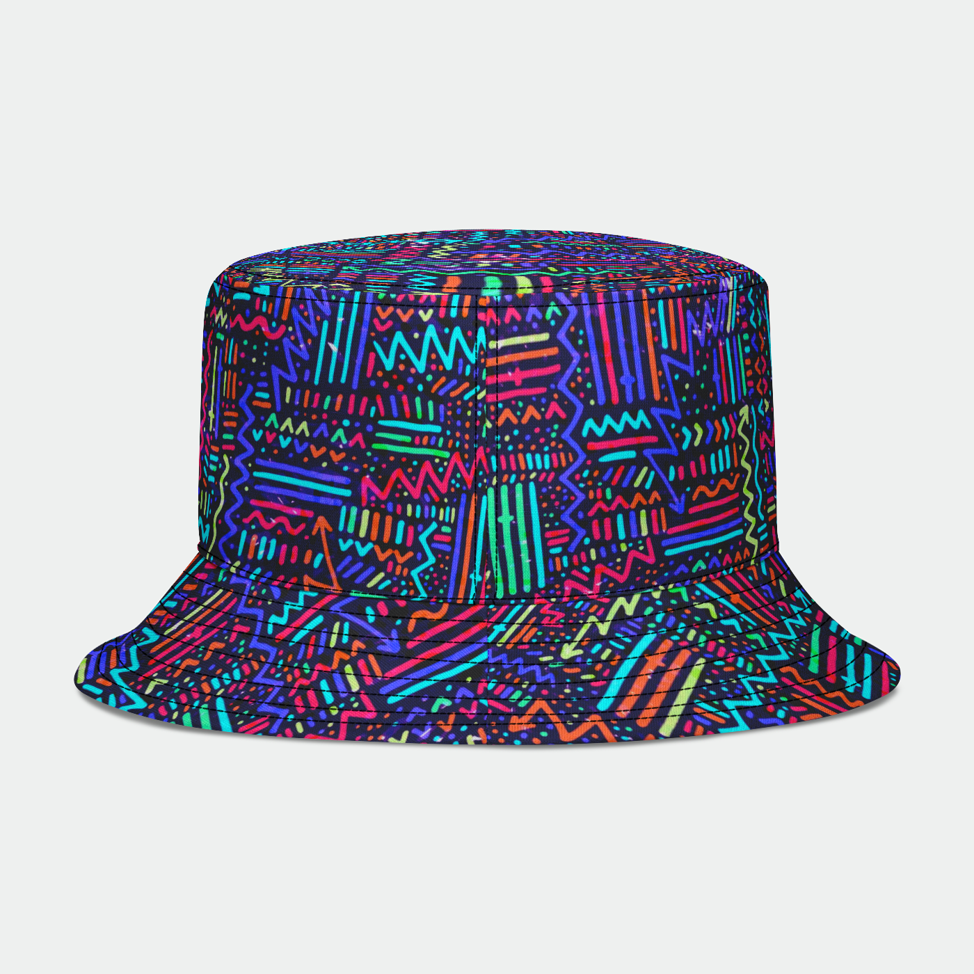 Psychedelic Cyber Trip Bucket Hat