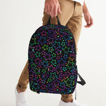 Bright Neon Stars Large Backpack