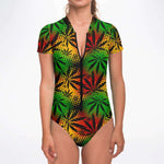 Rastafari Weed Short Sleeve Bodysuit