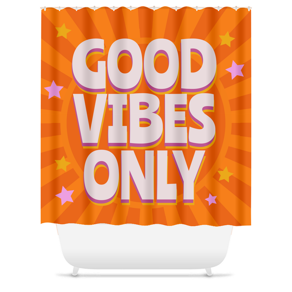 Good Vibes Only Shower Curtain