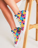Colorful Honeycomb Women's Hightop Canvas Shoe