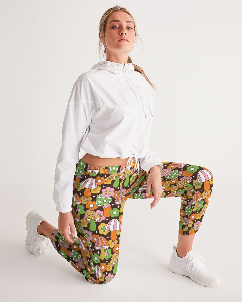 Retro Hippie Mushrooms Women's Track Pants