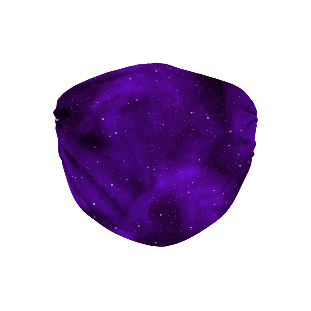 Purple Space Nebula Face Mask