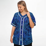 Blue Psychedelic Trance Baseball Jersey