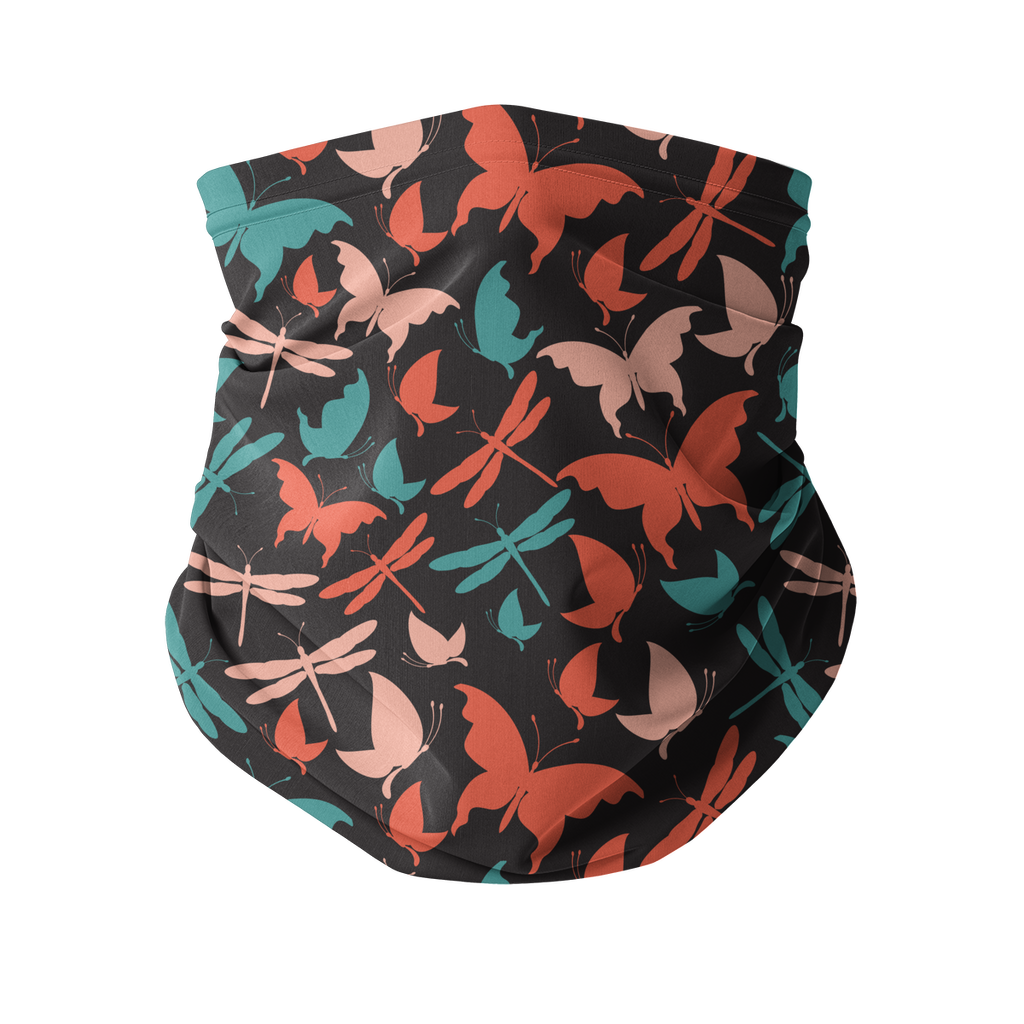 Butterflies Dragonflies Neck Gaiter - Mind Gone